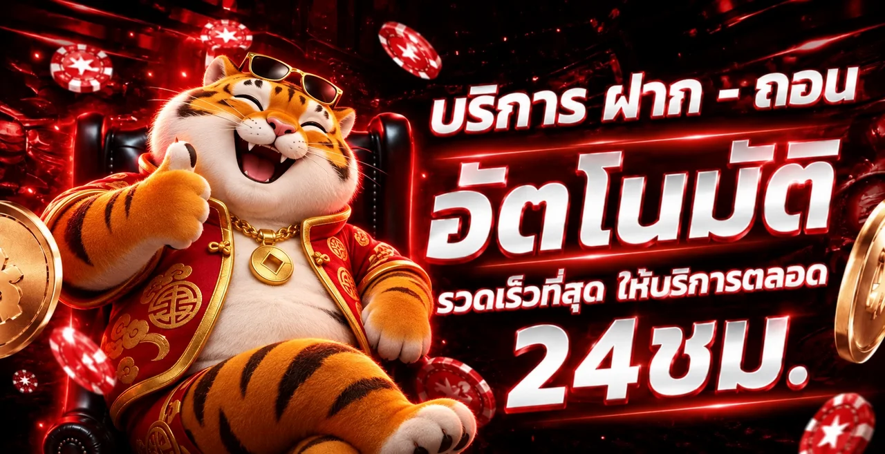 บริการฝากถอนอัตโนมัติพร้อมตัวละคร Fortune Tiger